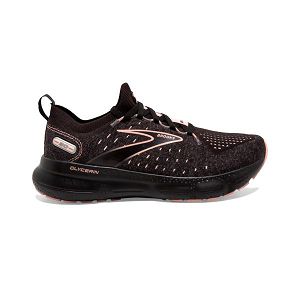 Brooks Glycerin StealthFit 20 Womens Road Running Shoes Black/Coral | USA-RBY603482